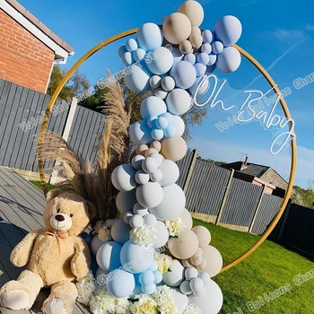 102pcs DIY Pastelate Maca Gri Albastru Baloane Ghirlanda Maca Violet Balon pentru Botez Baby shower Ziua de nastere Aniversare