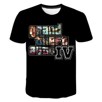 110--5XL Grand Theft Auto Gta 5 Băieți Vara Supradimensionat tricou Cool Gta5 Fete de Culoare de Imprimare Haine Amuzant T-shirt
