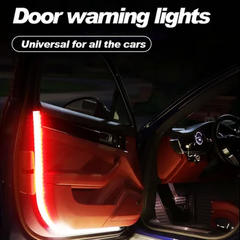 1buc Mașină de Avertizare Deschidere Ușă Lampă de Siguranță Curge Intermitent Lumini cu LED-uri 12v Auto Decorative Atmosfera Ambiantă Ușa bun venit Lumina