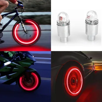 2 BUC Bicicleta LED Cauciucuri Valve Stem Capace Lumina de Neon Auto Biciclete Anvelope Lampa de Bicicleta, Accesorii Si Piese acessórios para bicicletas