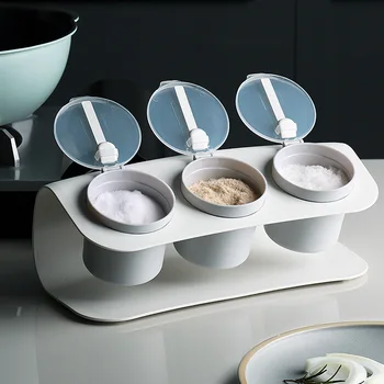 2 Culori Creative Style Model De Marmură Bucătărie Din Ceramică De Condimente Rezervor Set Capac Din Lemn Agitator Sare Condiment Borcan Accesorii De Bucatarie