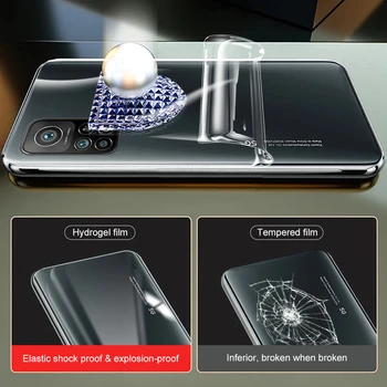 2-în-1 cu Ecran de Protectie din Sticla Temperata Înapoi Hidrogel Film Pentru Xiaomi Redmi Note 10 10 Km 10T Pro Mi10 Lite 5G Protector