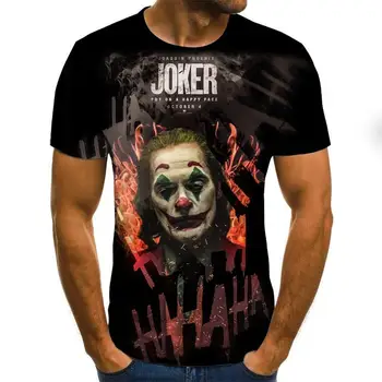 2020 Vânzare Fierbinte Clovn Tricou Barbati/femei Față Joker 3D Imprimate Teroare Moda T-shirt marime XXS-6XL