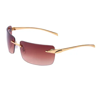 2021 brand de lux dreptunghi ochelari de soare pentru barbati fără ramă de sex feminin de ochelari de soare brand de lux de designer brillen uv400