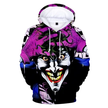2021 Bărbați Femei Jachete Hanorace Streetwear pentru Cupluri Strat de Moda Haha Joker de Imprimare 3D Hip Hop Amuzant Toamna Barbati/femei Topuri