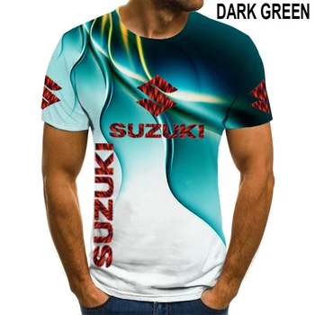 2021 Bărbați Mânecă Scurtă T-Shirt iute Uscat Haine de Vară Pentru Sport de Curse de Cross Country Suzuki Motociclete 3D de Imprimare Ciclism