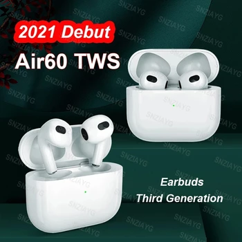 2021 Noi Air60 TWS Wireless Bluetooth Cască Senzor de Lumină în Ureche Căști Cu Încărcare Caz