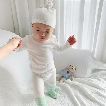 2021 Primăvară Copii Pijamale Pentru Nou-Născut Băieți Fete Body Imbracaminte Copii Set Bumbac Babywear