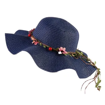 2021 Părinte-Copil Pălărie De Soare Mari Margine Largă Plajă Pălărie Manual Florale Paie Capac Fete Palarie De Soare De Vară, Pălării De Femei Chapeu