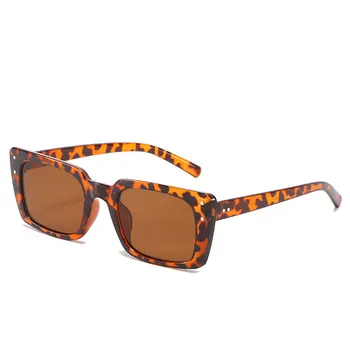 2021 Uri Populare de Moda Mic Dreptunghi ochelari de Soare Femei Vintage Leopard Albastru Ochelari de Bărbați Ochelari de Soare Ochi de Pisica Nuante UV400