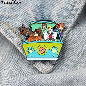 20buc/lot AD068 Patchfan de Desene animate Amuzant Pin Badge Butoane Câine Brosa Iubitorii de Denim Cămașă ace de Rever Pentru copii Cadouri