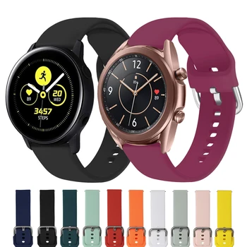 22mm/20mm Curea de ceas pentru Samsung gear s3 frontier silicon bratara smartwatch Galaxy watch 3/46mm/42mm/Active 2 44mm 40mm trupa