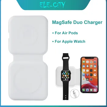 2in1 Magnetic Wireless Magsafing Duo-Încărcător Pentru iPhone Seria 15W Încărcător Rapid Pentru Apple Watch Caz de Încărcare pentru AirPod
