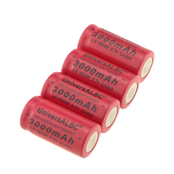 3000mAh baterie Reîncărcabilă 3.7 V Li-ion 16340 Baterii CR123A Baterii Pentru Lanterna LED-uri de Călătorie Încărcător de Perete Pentru 16340 Baterie CR123A