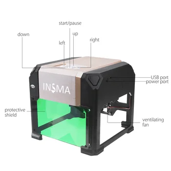 3000mw CNC K4 Laser Masina de Gravat DIY Gravor Desktop Router Lemn Tăietor de Imprimantă pentru prelucrarea Lemnului Wireless Laser Gravare