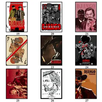 37 Modele de Quentin Film Django Unchained Documentație Poster Alternative Pictura de Perete Autocolant pentru cafenea Bar