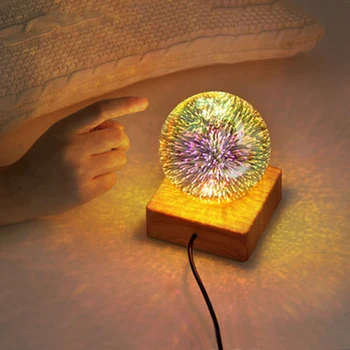 3D de decorare a CONDUS bec de artificii, atmosfera dormitor decor de vacanță lumina de noapte nou pom de Crăciun USB lumina de noapte