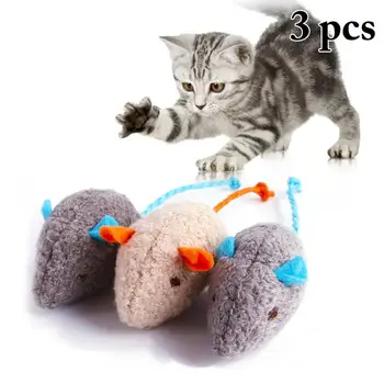 3PCS de Pluș Mouse-ul Jucărie Pisica Pisoi Mesteca Jucărie Realiste Pisica Interactive Jucărie Catnip Pisoi Jucărie animale de Companie Dentitie Jucarie Pentru Pisici de Culoare Aleatorii