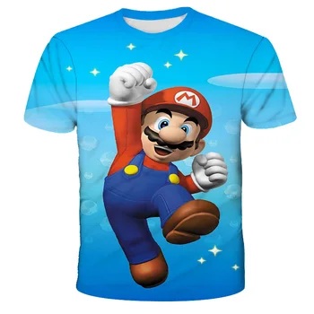 3T-15T Ani Copii de Desene animate Clasice Mario 3D T-Shirt Nou Stil Harajuku Joc Clasic Mario Bros Haine pentru Copii Mario Baieti