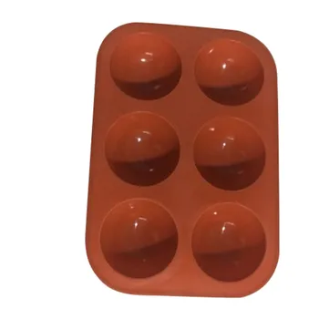 4 Culori 6 Gaură De O Jumătate De Sferă Silicon Sapun Matrite Bakeware Tort De Decorare Instrumente De Budincă De Ciocolată Fondant Mucegai Biscuit Instrument