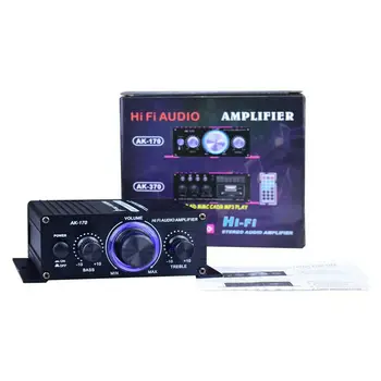 400W HiFi Putere Amplificator Audio Karaoke Home Theater Amplificator 2 Canale Clasa D Amplificator de BASS Music Player Radio FM
