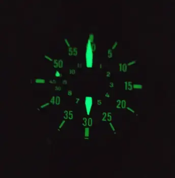 44MM Bărbați Ceas Cu Pescărușul ST36 Manual Winding din Oțel Inoxidabil 316 Cazuri Verde Lumina de Noapte Formați Și Mâinile
