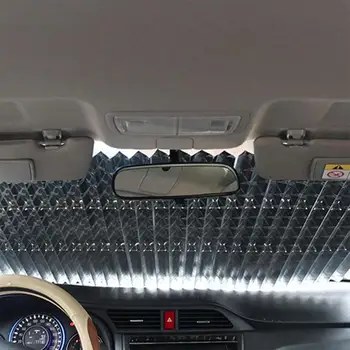 46cm Masina Pliere umbrela de soare Anti-UV Parbriz Auto Cortina Capac Retractabil Film Perdele Reflectorizante Set P0E1