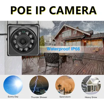 4K 8MP IP66 Audio CAMHI TF Card POE IP Mini Camera WIFI 1080P 3MP, 5MP H. 264, H. 265 în aer liber Viziune de Noapte Kamera Webcam Securitate