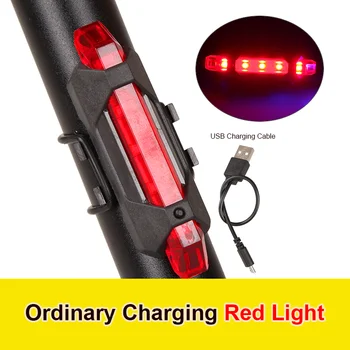 5 LED-uri de Biciclete de Siguranță Ciclism Avertizare Lampă Spate USB Reîncărcabilă Bicicleta stopuri Lumini pentru Biciclete Accesorii pentru Biciclete