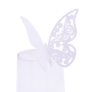 50Pcs Fluture Numele Loc de Card Pahar de Vin Ceașcă de Hârtie Card pentru Nunta de Ziua Decor Masa Eveniment Provizii pentru Petrecere Copil de Dus