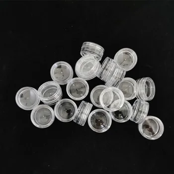 50Pcs/set de 2, 5 ML din Plastic transparent Bijuterii Șirag de mărgele de Machiaj cu Sclipici Cutie de Depozitare Mici, Rotunde Recipient Borcane alcătuiesc Organizator Cutii