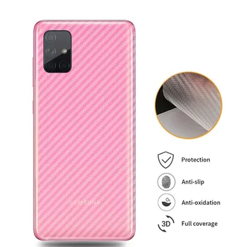 5pcs/lot 3D Fibra de Carbon de Protecție Spate Folie Pentru Samsung Galaxy Note 10 S10 Lite A71 A51 Capacul din Spate Ecran Protector
