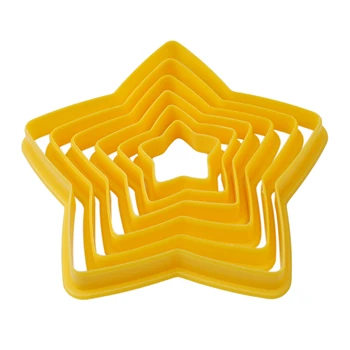 6pcs/set Stele in Forma de Inima din material Plastic Mucegai Tort Cookie Cutter Fondant Biscuit Timbru de Zahăr Ambarcațiuni Decoratiuni Tort Matrite Instrument de Copt