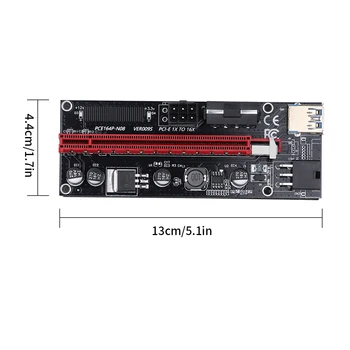 6pcs VER009 USB 3.0 PCI-E Coloană VER009S Express 1X, 4x, 8x, 16x Extender Riser Card Adaptor SATA 15pin la 6 pini Cablu de Alimentare mai Noi