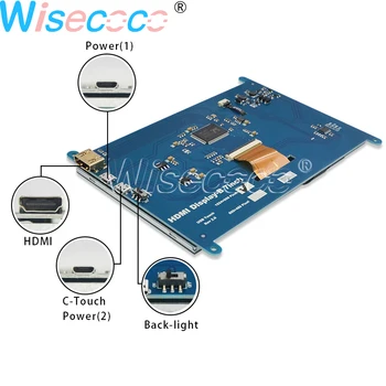 7 inch Raspberry Pi 4B 3B+ 3 3B ecran LCD IPS 1024*600 Modul USB Capacitiv touch panel Audio pentru RPi XBox/COMUTATOR