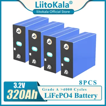8pcs LiitoKala 3.2 v 280Ah 310Ah 320Ah Litiu Fosfat de Fier Baterie de Celule Solare 12v 24v 36v Clasa de Celule Lifepo4 Tax Free