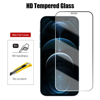 9H Ecran Protector pentru iPhone 13 12 11 X XR 6 8 7 Plus SE 2IN1 Sticlă Transparentă + Obiectiv Film pentru iPhone 12 Pro Max Sticlă de Telefon
