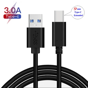 9Mm Lung USB Tip-C Extins Sfat Încărcător Rapid 3A Cablu Pentru UMIDIGI Bison GT,Ulefone Armura 11 5G,Armura 8 Pro,Armuri 10 5G