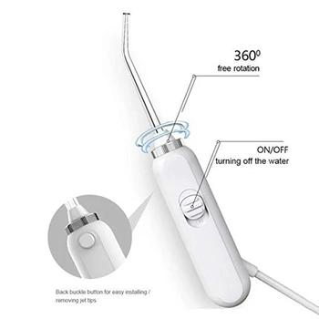 AD-Portabil Irigator Oral 10 Modul de Călătorie Cazul USB Reîncărcabilă, fără Fir de Apă se spăla pe dinți cu Jet de Apă scobitoare 600Ml