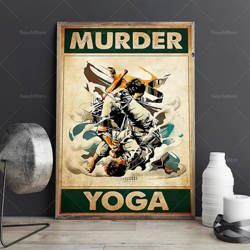 Affiche de Jiu-Jitsu, le meilleur cadeau pour les amatori de Jiu-Jitsu, affiche de Jiu-Jitsu à l ' ancienne