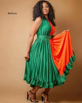 Africa de Imprimare Rochii pentru Femei Rochie Dashiki Mozaic Cutat Africane Haine Plus Dimensiunea Africa de Îmbrăcăminte Halat de Crăciun