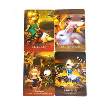 Alice În Țara Minunilor Oracol Tarot Carduri De Orientare Mistică Divinație Petreceri Tabla De Joc Sprijină En-Gros 44 Coli/Cutie