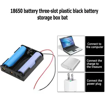 ALLOYSEED 1buc 3 Sloturi de Plastic 18650 Baterii Cutie de Depozitare Caz DIY Baterii Titular Clip Organizer Recipient cu Fir de Plumb Pin