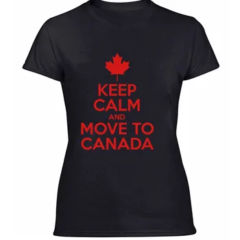 Amuzant Casual, Păstrați-vă Calmul Muta în Canada T-Shirt Pentru Femei plin de Umor petrecere a timpului Liber T-Shirt O-Gât de sex Masculin în Plus Marimea S-5xl Hiphop Sus