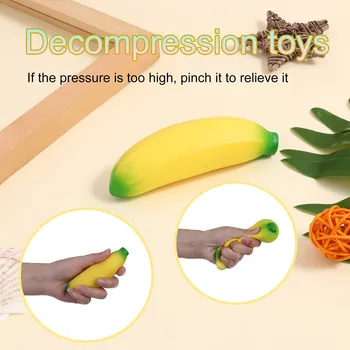 Amuzant Decompresie Jucărie Simulare Banane Stoarcere Jucărie Scuti De Stres Jucărie Creativă Vârf De Cuțit De Jucărie Kawaii Ornamente Decorative
