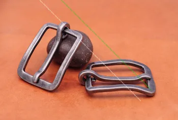 Antique Silver Quality Men's Irregular Metal Handmade Leathercraft Belt Single Prong Pin Belt Buckle Replacement fit 40mm