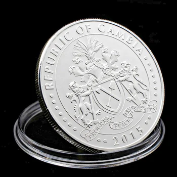 Argint Placat Cu Gambia Naturale Treasumres Pigmeul African Kingfisher Pasăre Medalie De Suveniruri Monede De Animale Monede De Colectie Replica