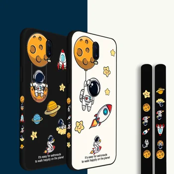 Astronaut drăguț Telefon Caz Pentru OPPO R15 R15X K1 R17 Pro Desene animate Pictura Moale cu Capac de Silicon Pentru OPPO find X2 Pro X3 Neo Lite