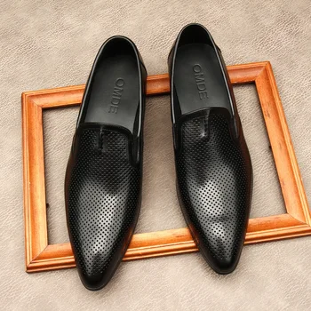 Autentice Din Piele De Gol Bărbați Mocasini Pantofi De Petrecere Nunta Nava Pe Pantofi Rochie Casual Clasic Birou De Afaceri Încălțăminte Pentru Bărbați