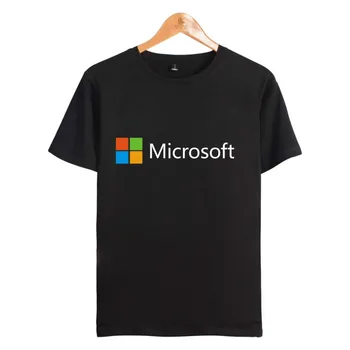 Barbati Tricou Google Microsoft tricouri Bumbac Casual de Vara haine de Lucru, scrisoare de Imprimare Tricou Supradimensionat Moda Streetwear